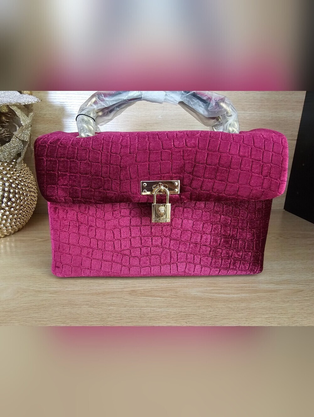 Kurt Geiger London Velvet Brixton Shoulder Bag.